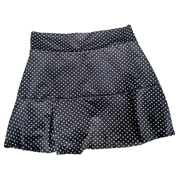 Dona Jo Skort 2L Womens Black/White Athletic Golf Polyamide Comfort Polka Dot - Picture 2 of 6